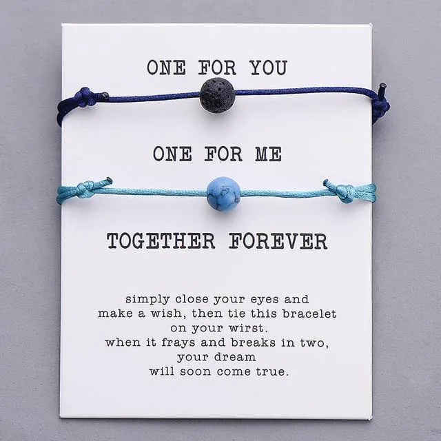 Couple Lucky Together Forever Wish Bracelet Set
