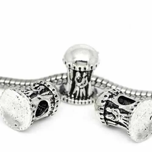Couple Together in Love Charm European Bead Compatible for Most European Snake Chain Bracelet