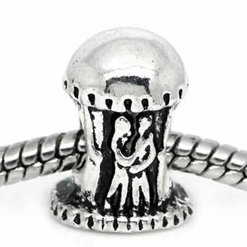 Couple Together in Love Charm European Bead Compatible for Most European Snake Chain Bracelet