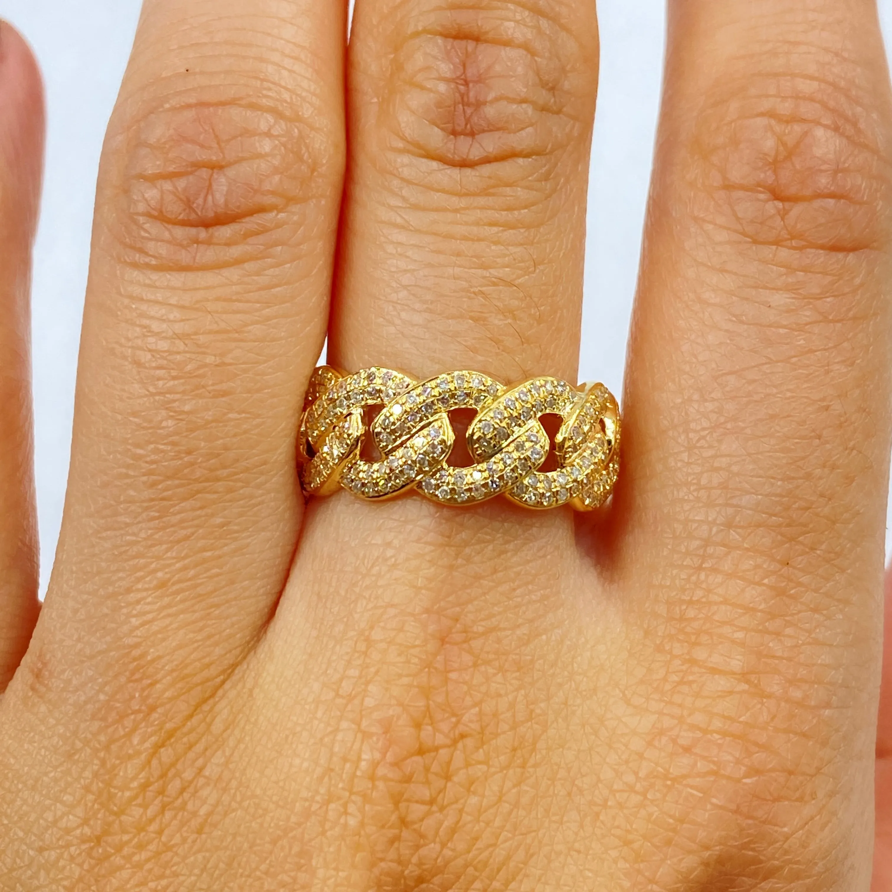 Cuban Link Infinity Diamond Ring