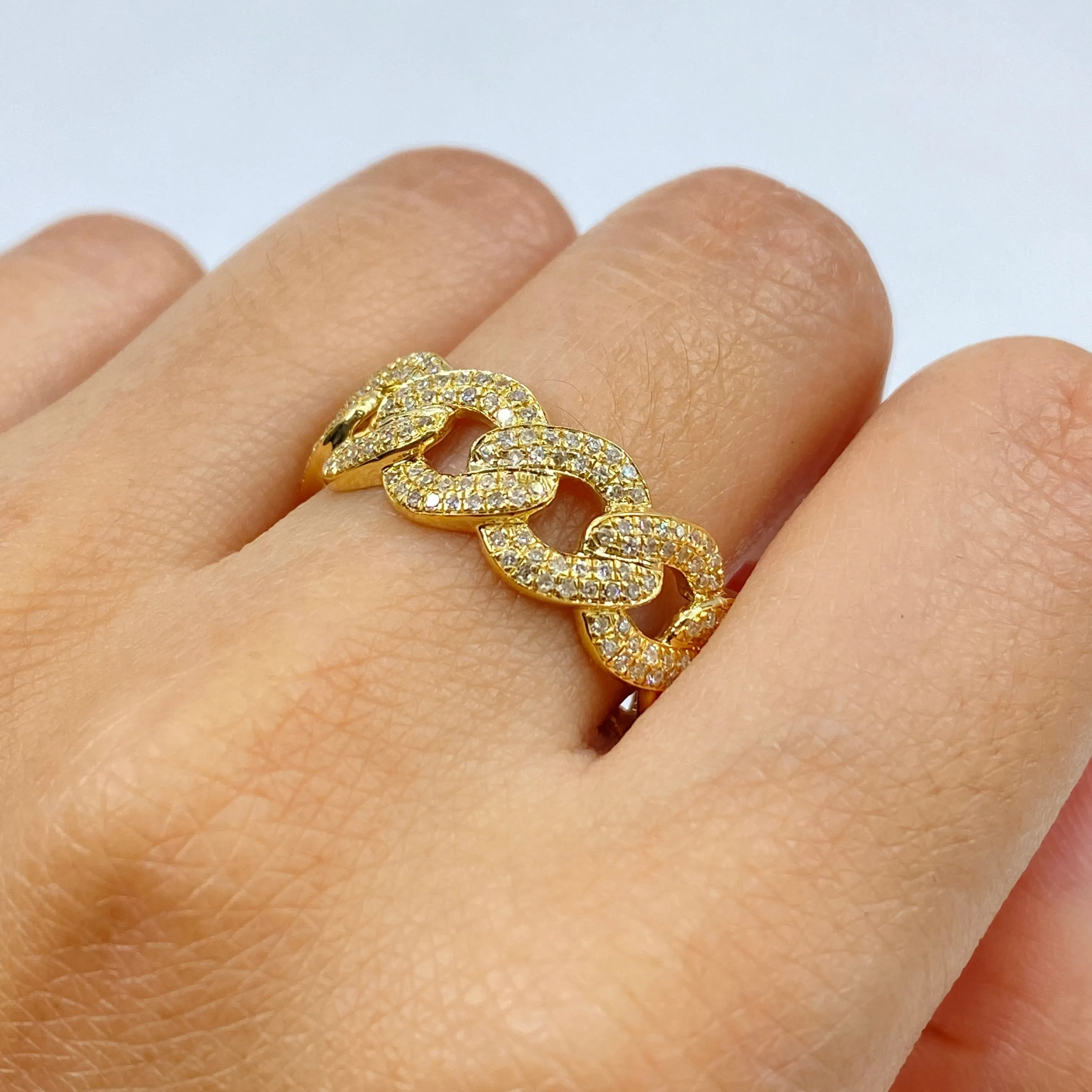 Cuban Link Infinity Diamond Ring