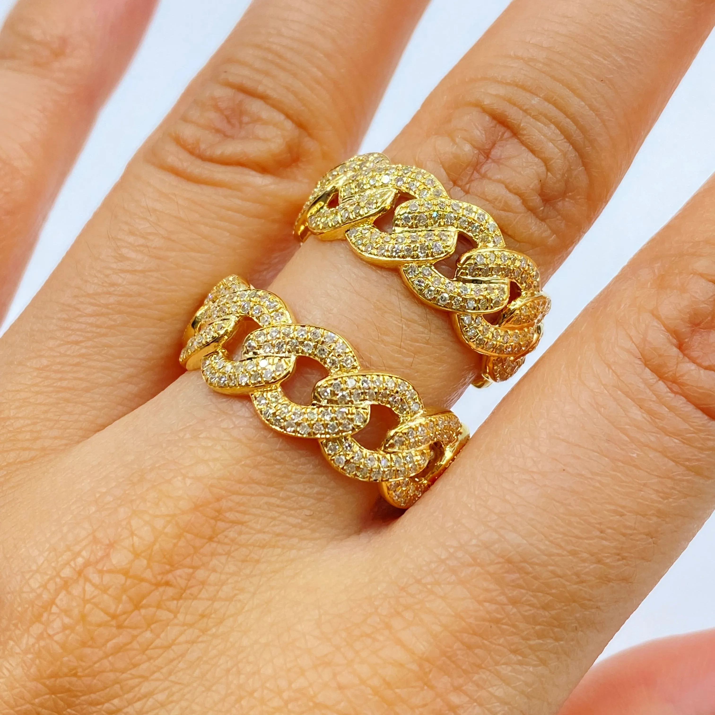 Cuban Link Infinity Diamond Ring