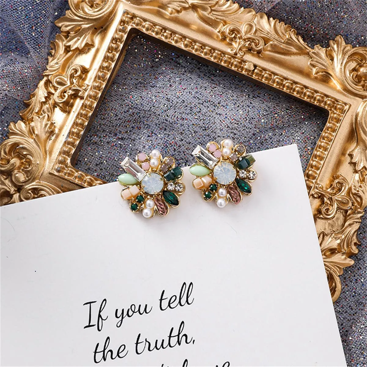 Cubic Zirconia & Pearl 18k Gold-Plated Botany Stud Earrings