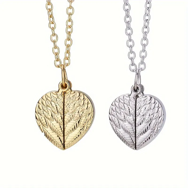Custom Angel Wings Heart Necklace Small Box Pendant