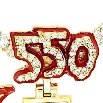 Custom Design with Red Enamel 550 Bail Hold FLOKK Pendant Charm