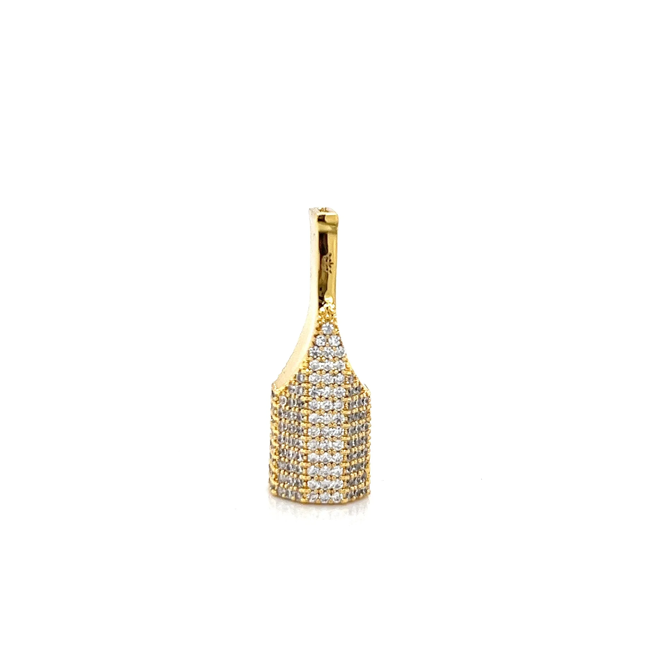 Custom Made Sterling Silver with Cubic Zirconia Cigarette Tip Filter - C4001419