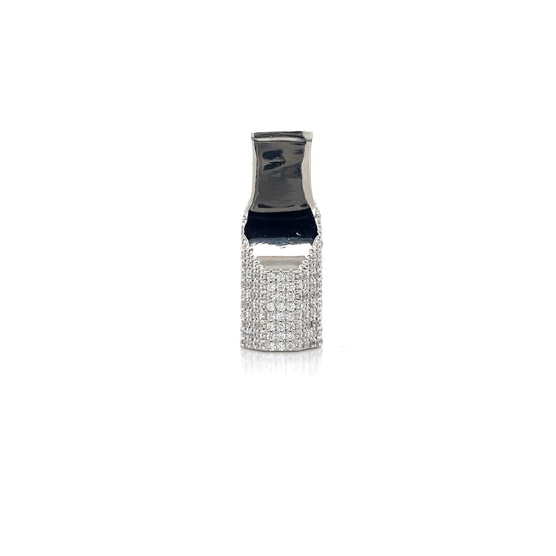 Custom Made Sterling Silver with Cubic Zirconia Cigarette Tip Filter - C4001419