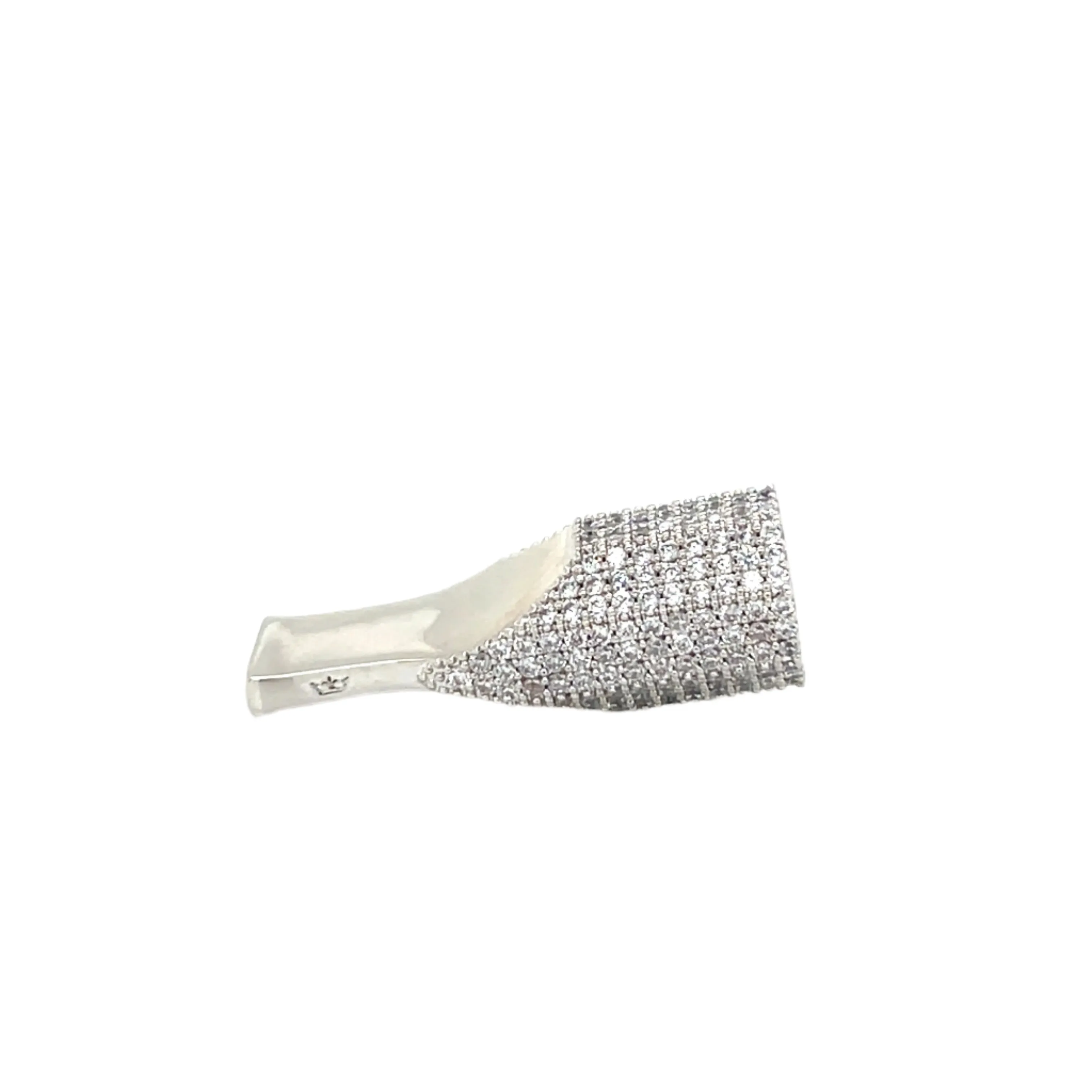Custom Made Sterling Silver with Cubic Zirconia Cigarette Tip Filter - C4001419