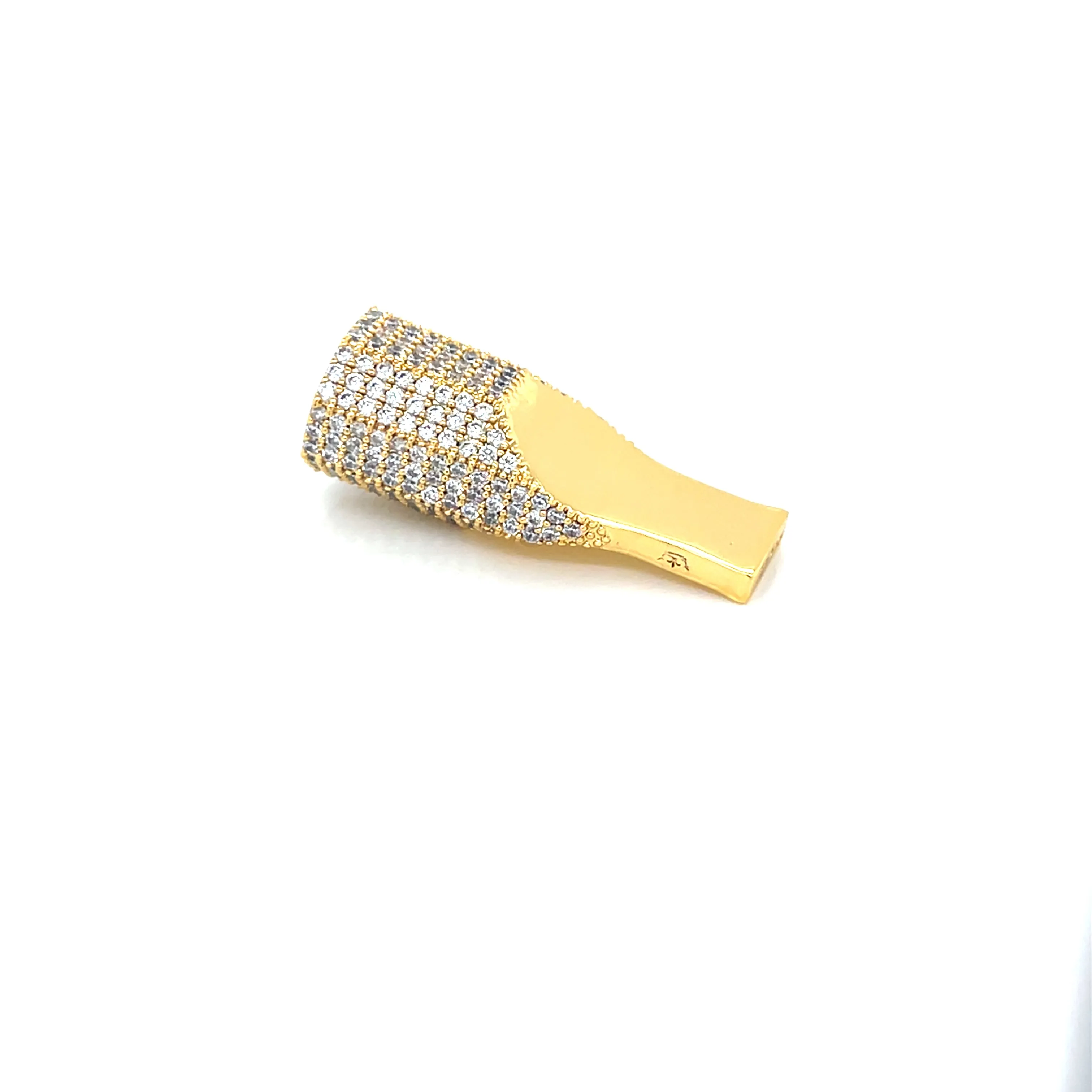 Custom Made Sterling Silver with Cubic Zirconia Cigarette Tip Filter - C4001419
