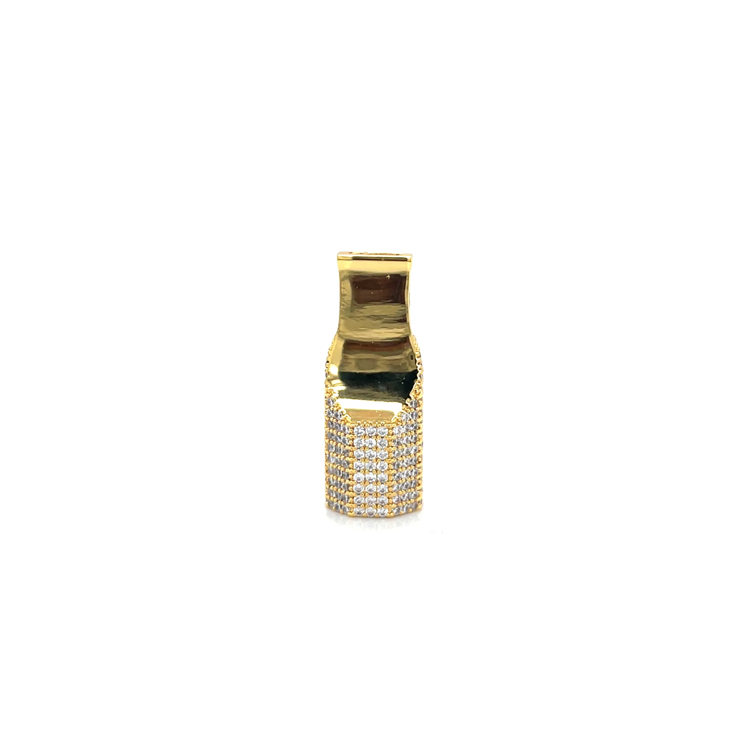 Custom Made Sterling Silver with Cubic Zirconia Cigarette Tip Filter - C4001419