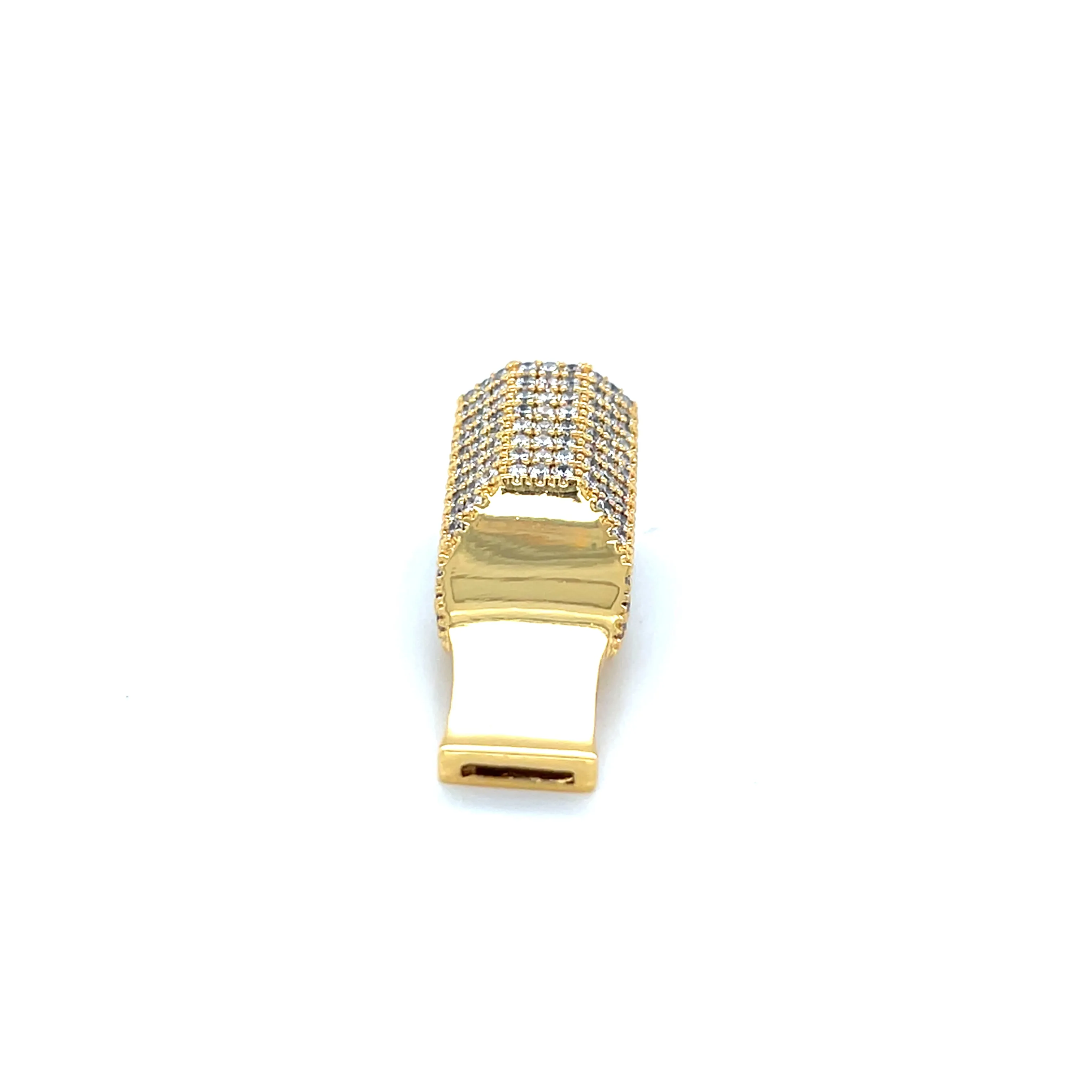 Custom Made Sterling Silver with Cubic Zirconia Cigarette Tip Filter - C4001419