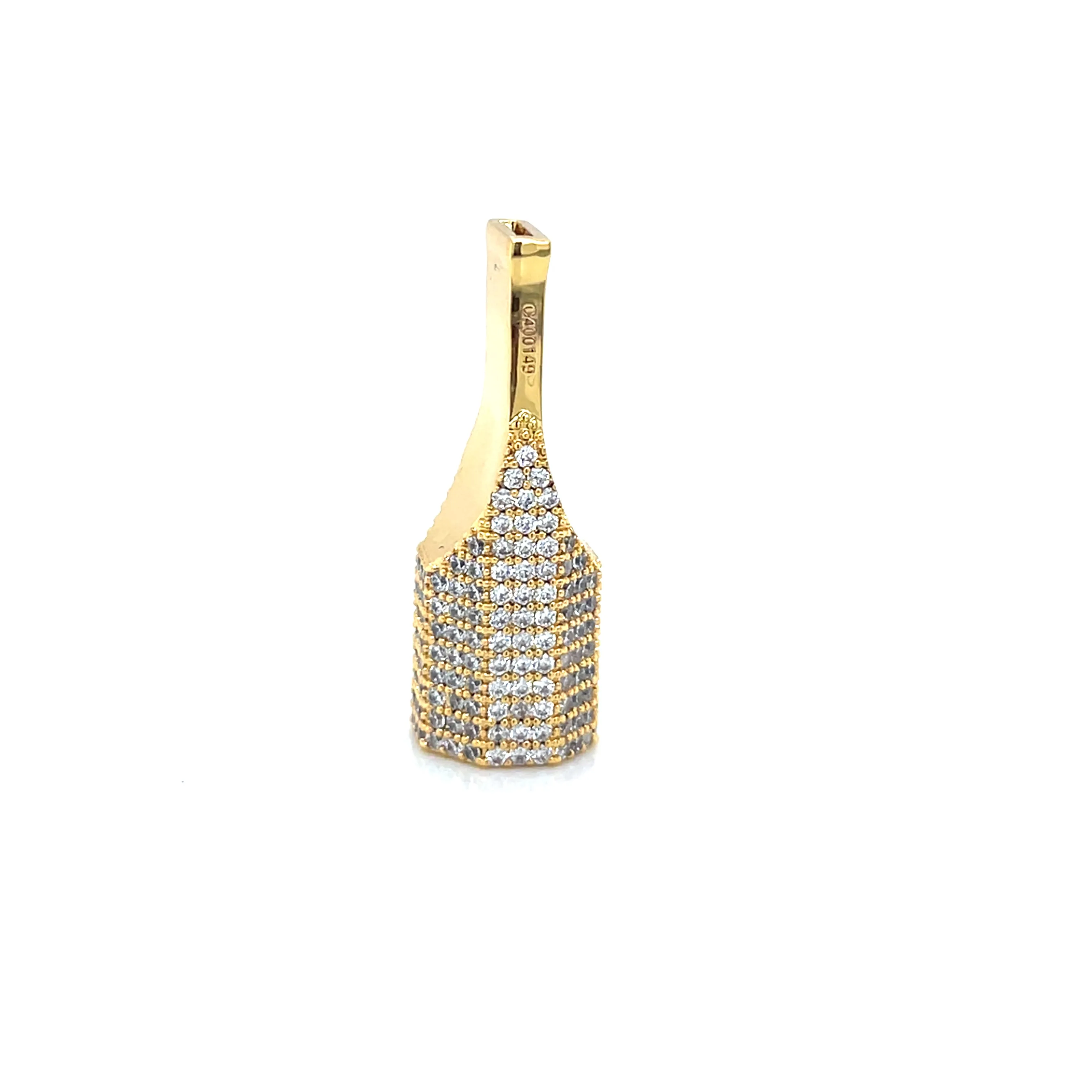 Custom Made Sterling Silver with Cubic Zirconia Cigarette Tip Filter - C4001419