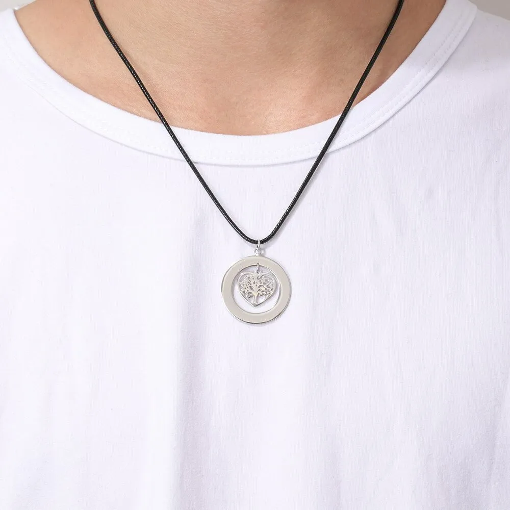 Customized 4 Names Tree of Life Men Necklace