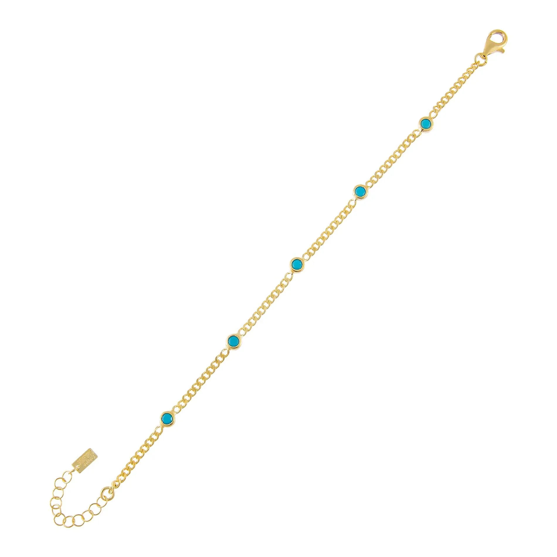 CZ Colored Cuban Chain Bracelet
