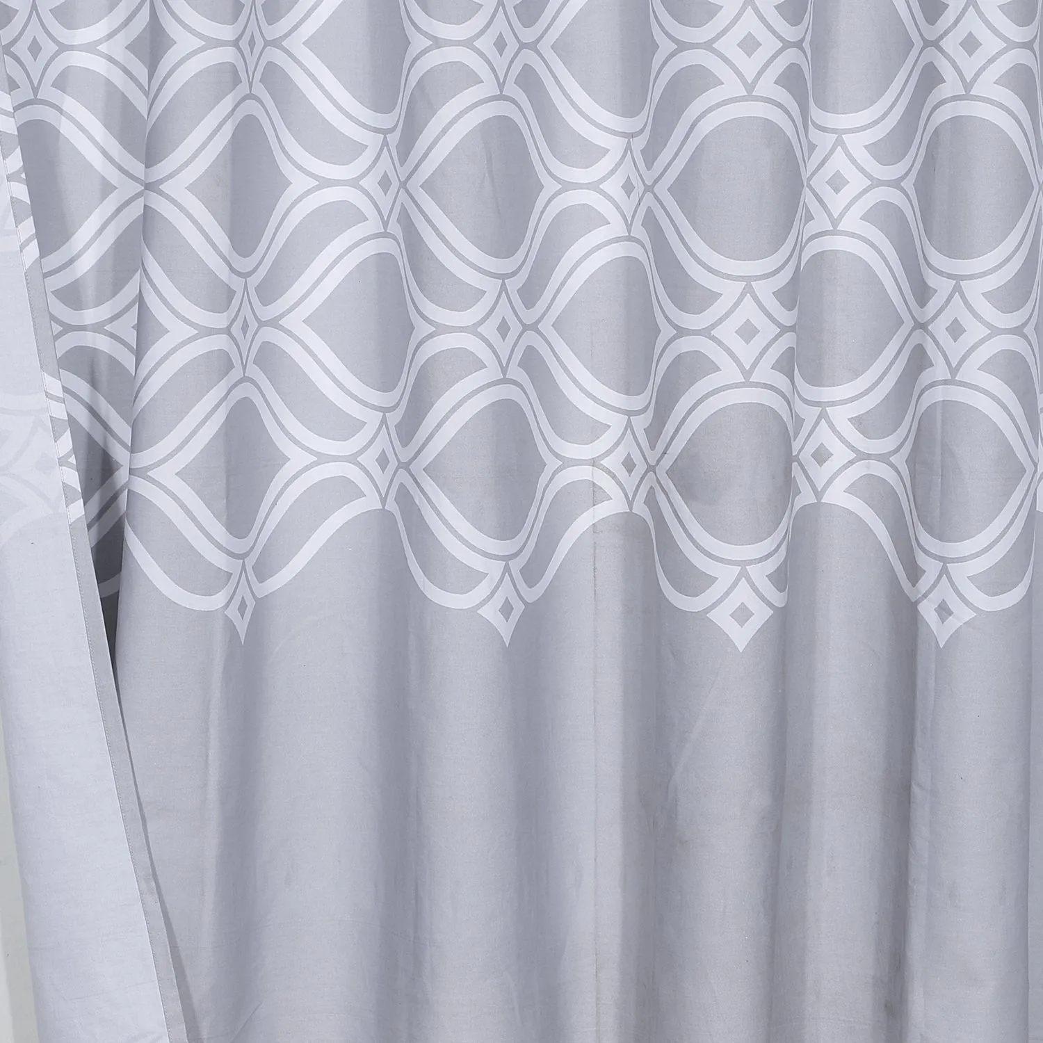 Dainty Home 100% Cotton Printed Diamonte Designed 70" x 72" Shower Curtain