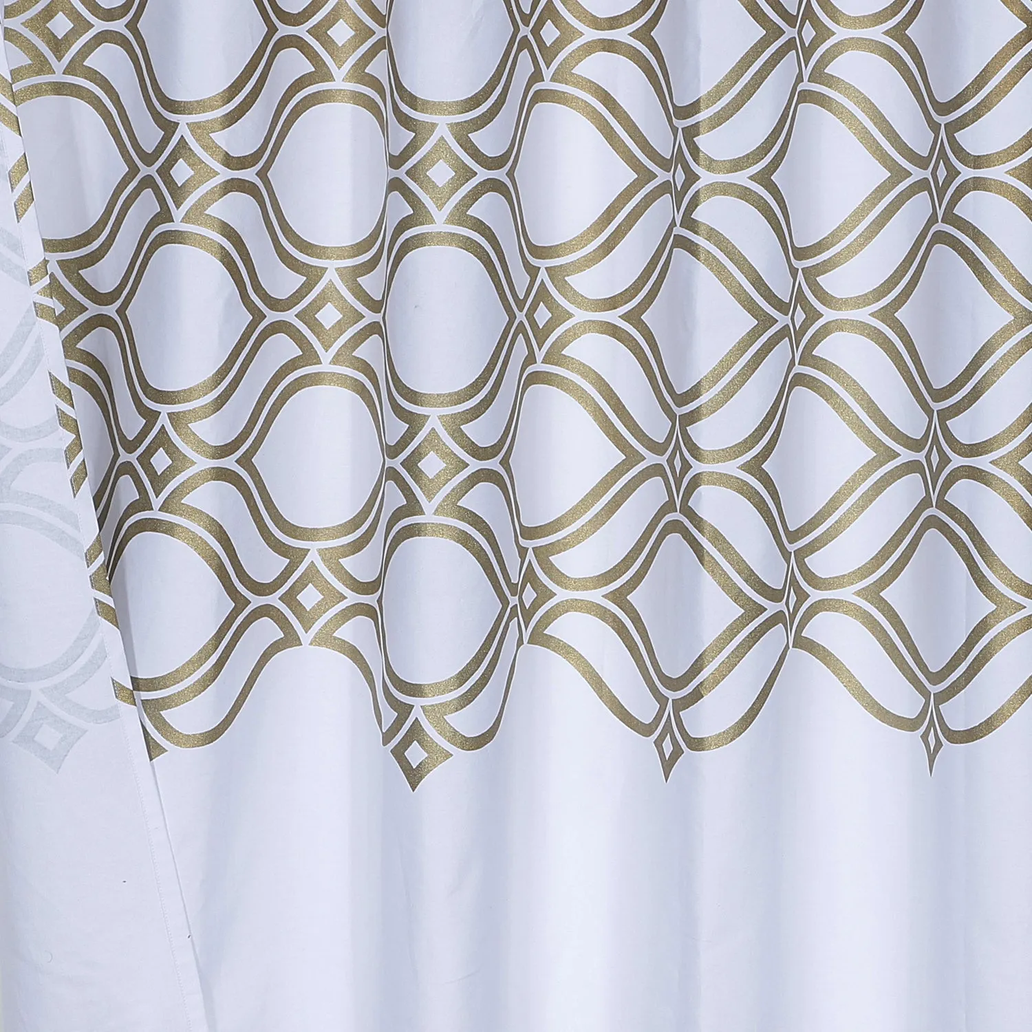 Dainty Home 100% Cotton Printed Diamonte Designed 70" x 72" Shower Curtain
