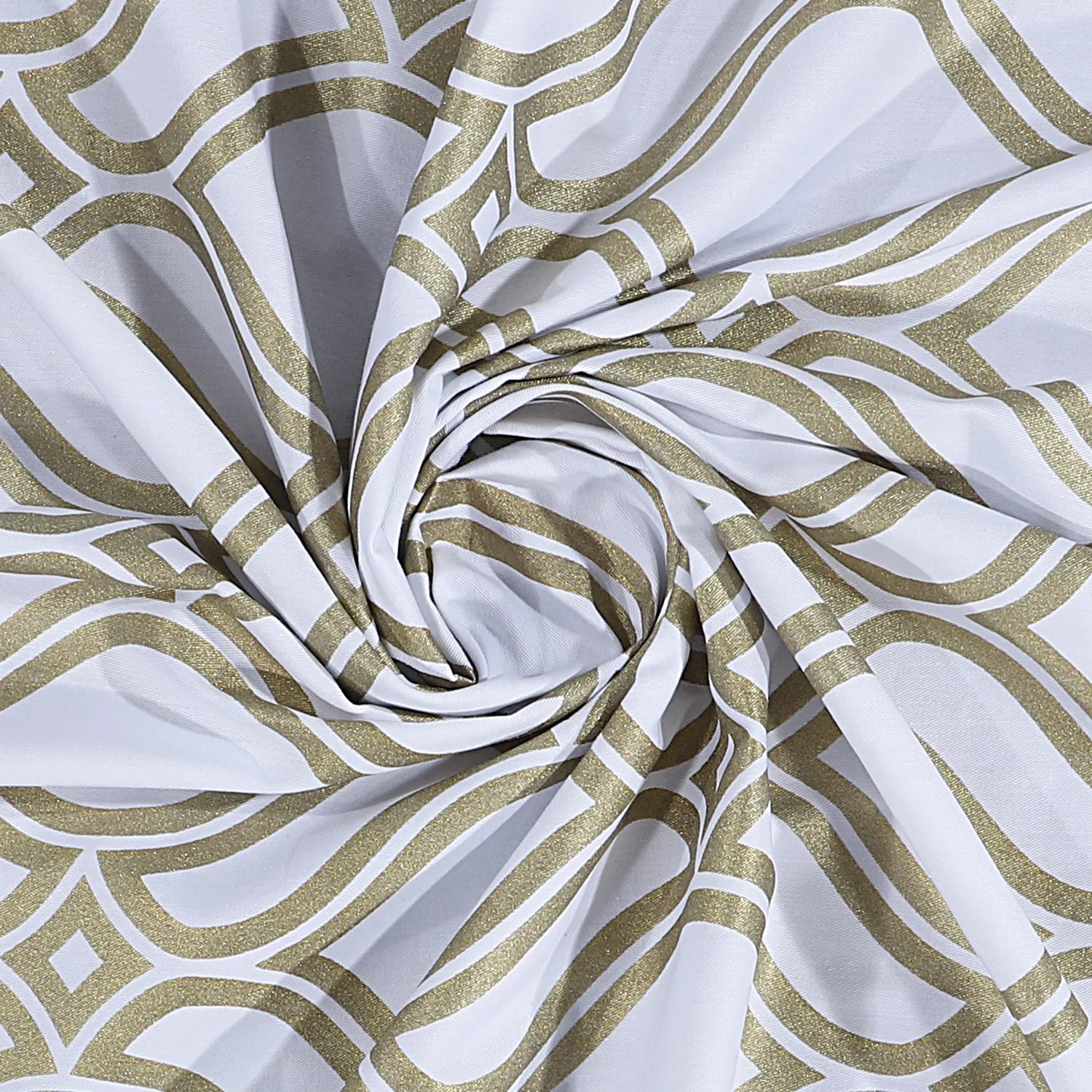 Dainty Home 100% Cotton Printed Diamonte Designed 70" x 72" Shower Curtain