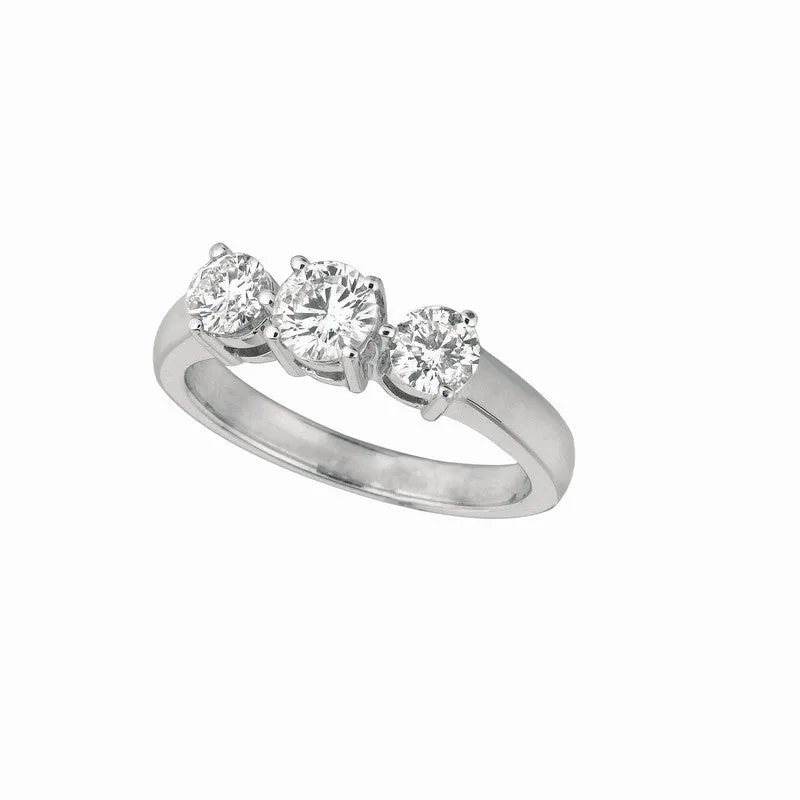 DIAMOND 3 STONES RING 14K GOLD (0.54 CTW)