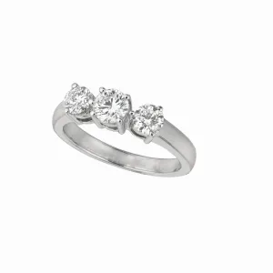 DIAMOND 3 STONES RING 14K GOLD (0.54 CTW)