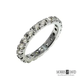 DIAMOND ALL AROUND RING 14K WHITE GOLD (1 CTW)