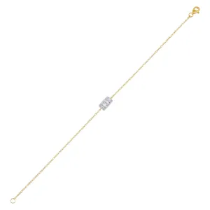 Diamond Baguette Bracelet 14K