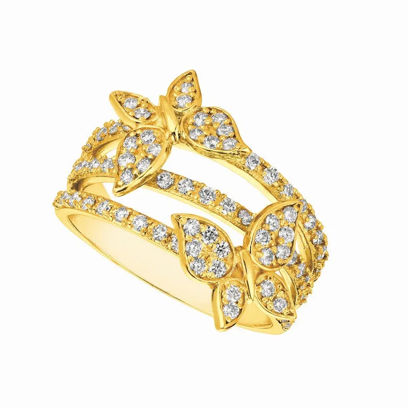 DIAMOND BUTTERFLY RING 14K GOLD (0.75 CTW)