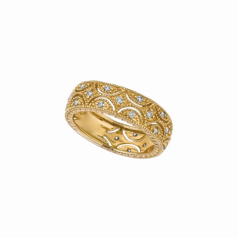 DIAMOND ETERNITY BAND, 14K ROSE GOLD RING 14K GOLD (0.34 CTW)