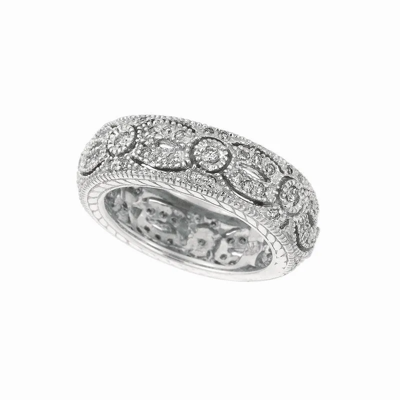 DIAMOND ETERNITY RING BAND WHITE GOLD 14K GOLD (0.8 CTW)