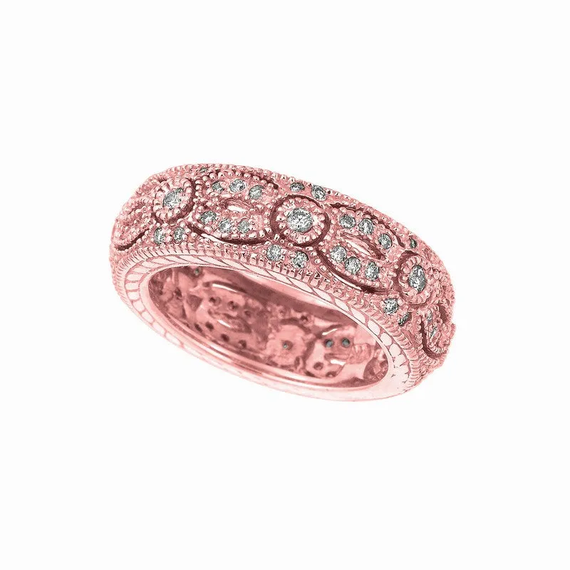 DIAMOND ETERNITY RING BAND WHITE GOLD 14K GOLD (0.8 CTW)