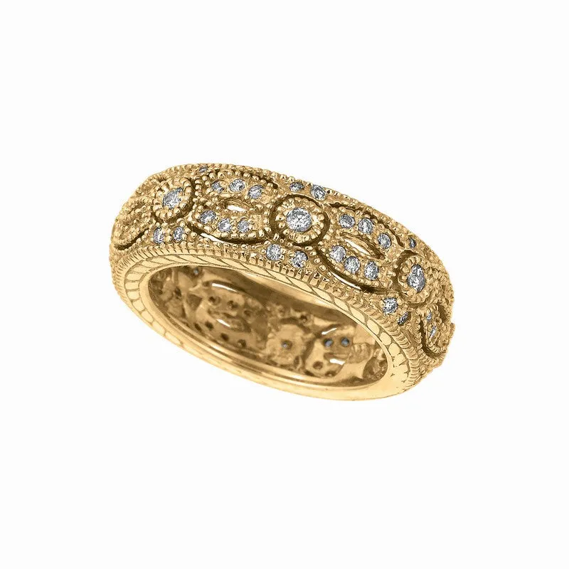 DIAMOND ETERNITY RING BAND WHITE GOLD 14K GOLD (0.8 CTW)