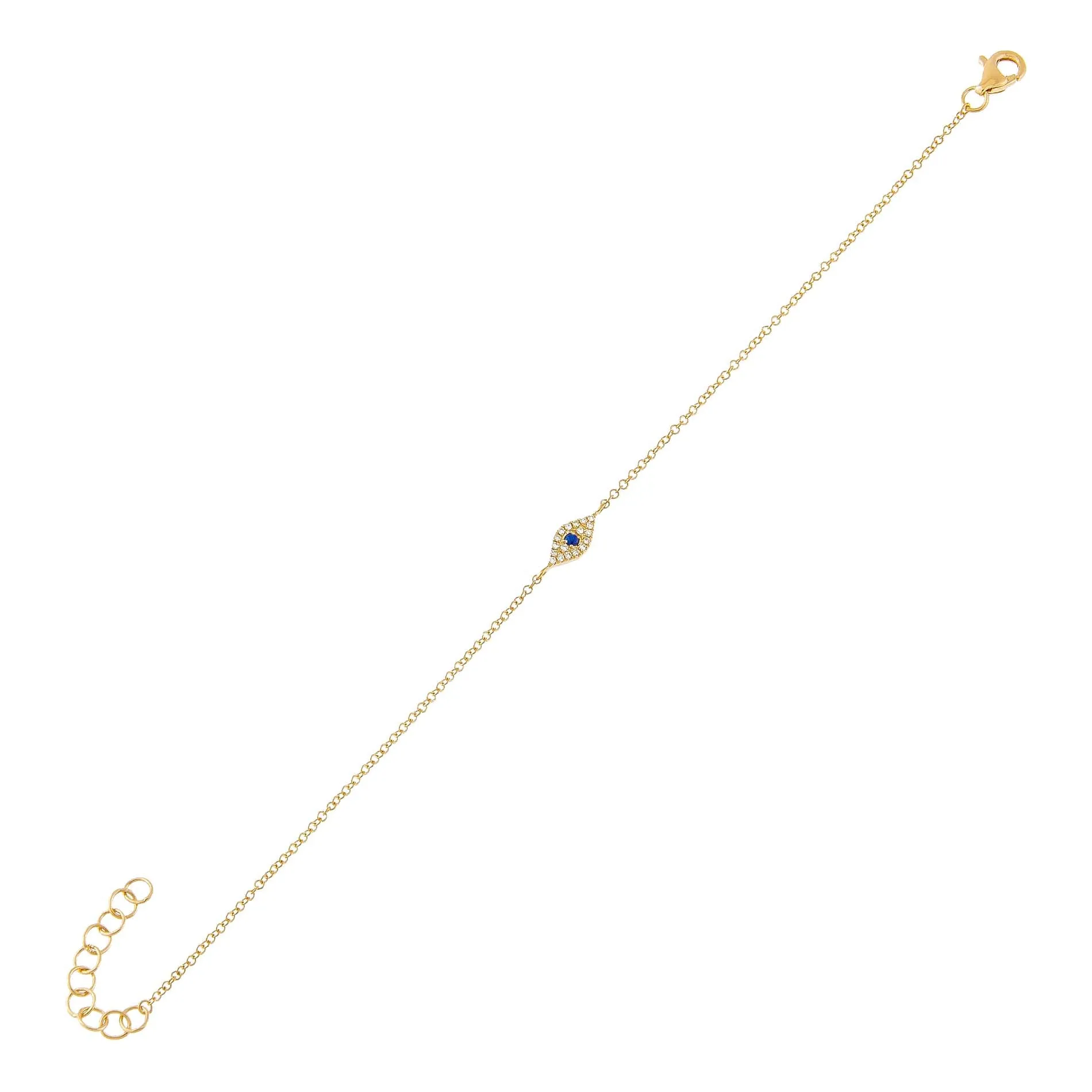 Diamond Evil Eye Bracelet 14K