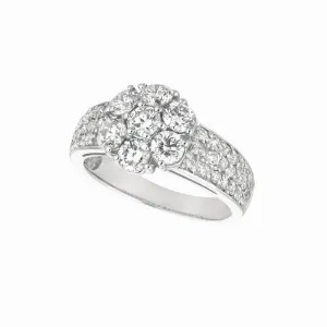 DIAMOND FLOWER RING 14K GOLD (2.02 CTW)