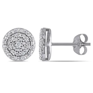Diamond Halo Stud Earrings
