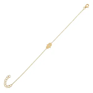 Diamond Hamsa Bracelet 14K