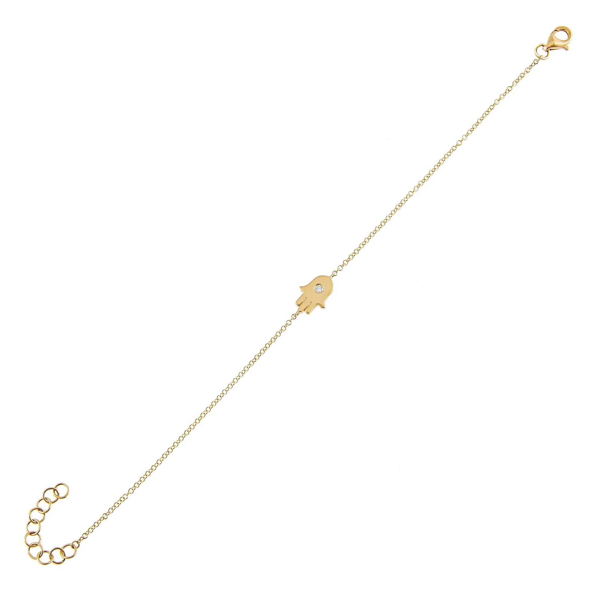 Diamond Hamsa Bracelet 14K