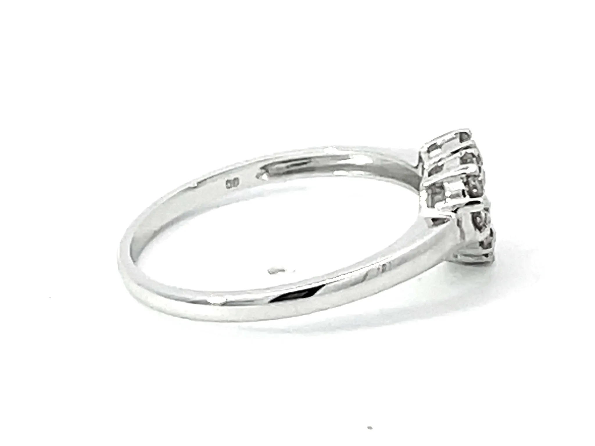 Diamond Heart Ring in 14k White Gold