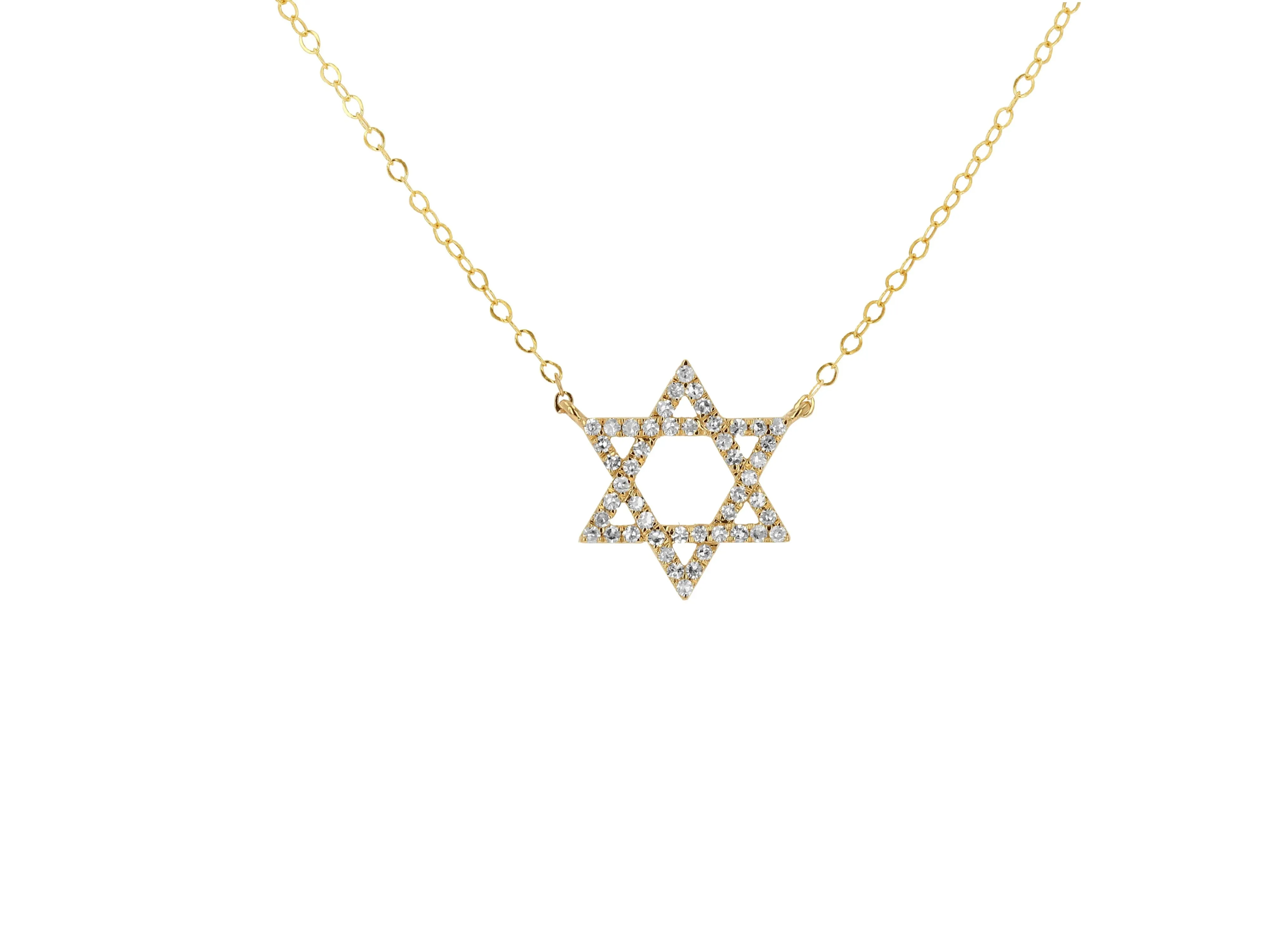 Diamond Jewish Star Necklace
