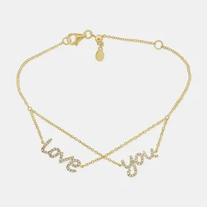 Diamond 'Love You' Bracelet