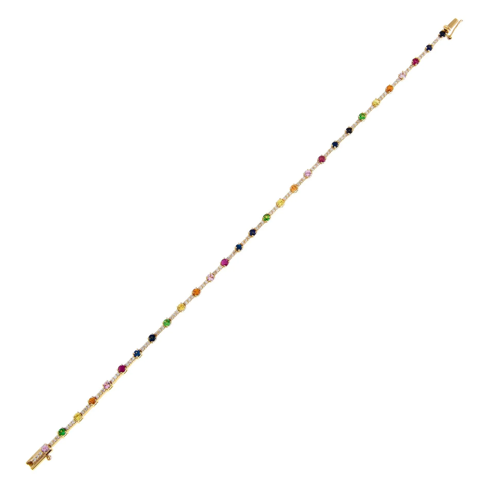 Diamond Multi Color Bracelet 14K