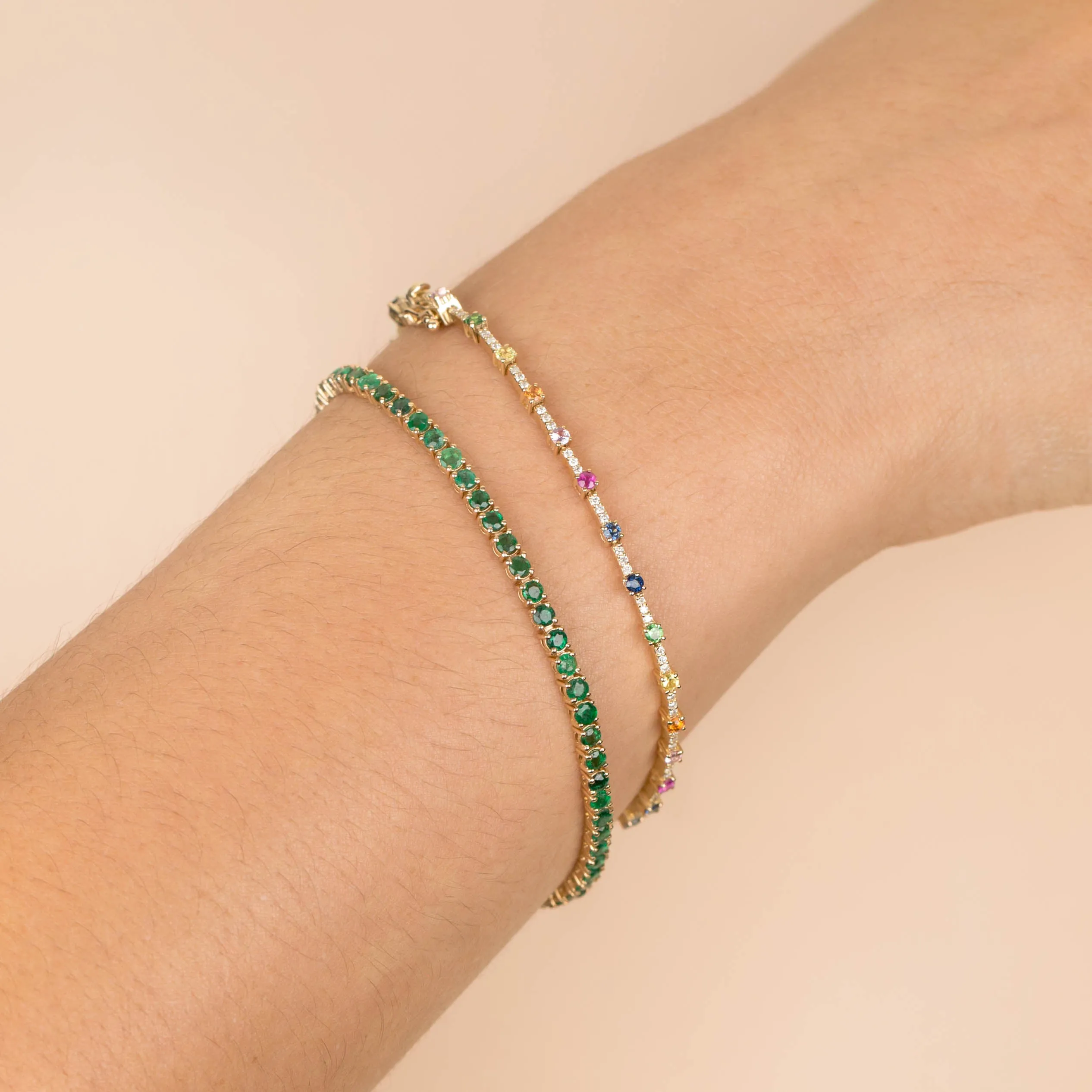 Diamond Multi Color Bracelet 14K