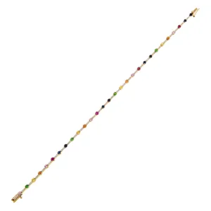 Diamond Multi Color Bracelet 14K