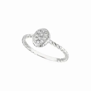 DIAMOND OVAL RING 14K GOLD (0.15 CTW)