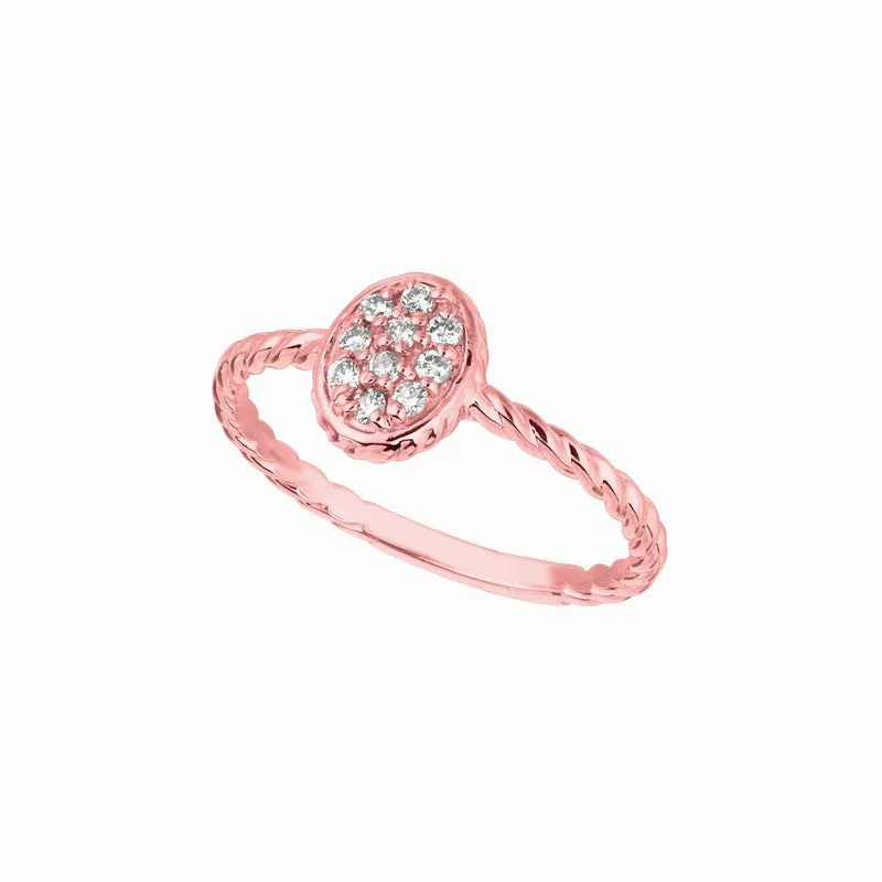 DIAMOND OVAL RING 14K GOLD (0.15 CTW)