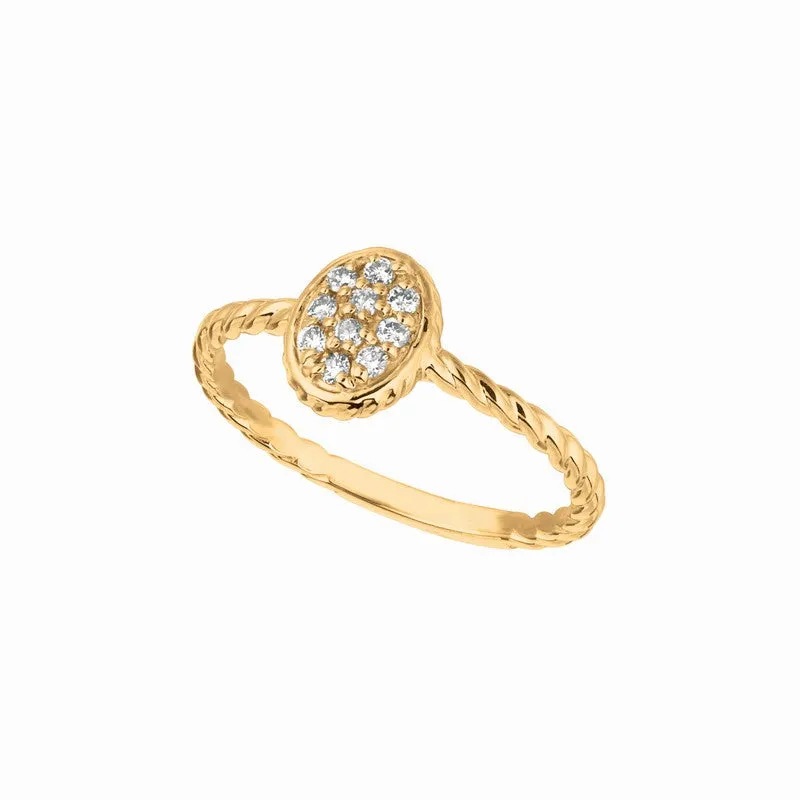 DIAMOND OVAL RING 14K GOLD (0.15 CTW)