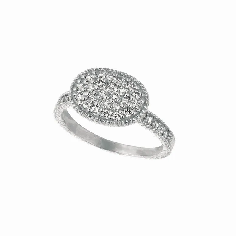 DIAMOND OVAL SHAPE RING 14K GOLD (0.55 CTW)R6494WD