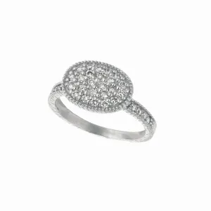 DIAMOND OVAL SHAPE RING 14K GOLD (0.55 CTW)R6494WD