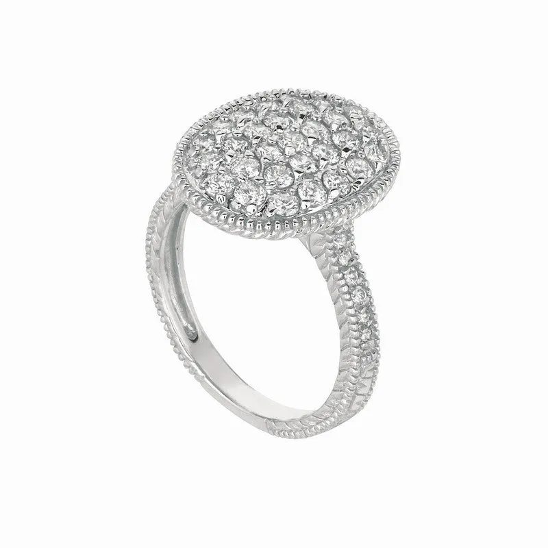 DIAMOND OVAL SHAPE RING 14K GOLD (1.5 CTW)
