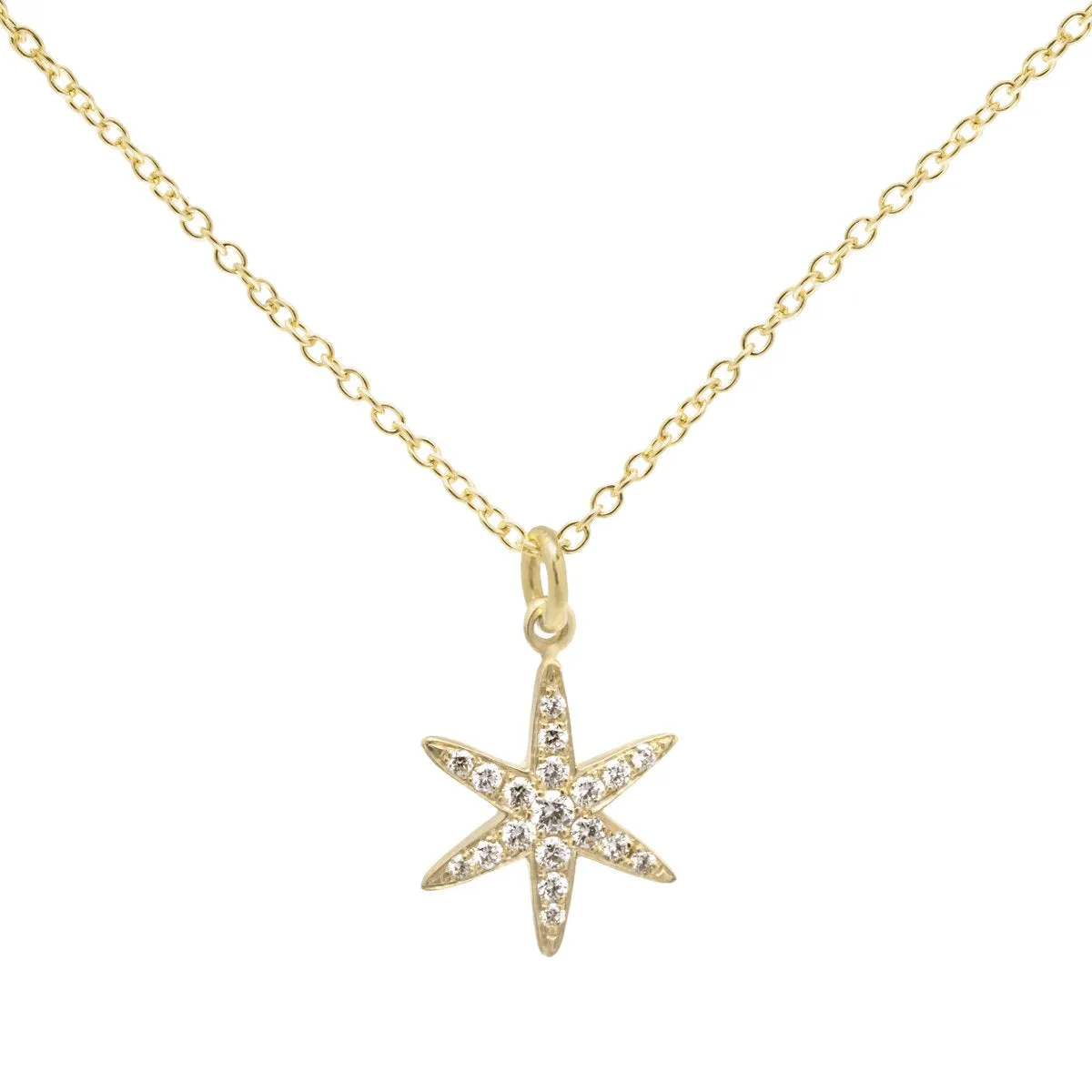 Diamond Pave Star Necklace