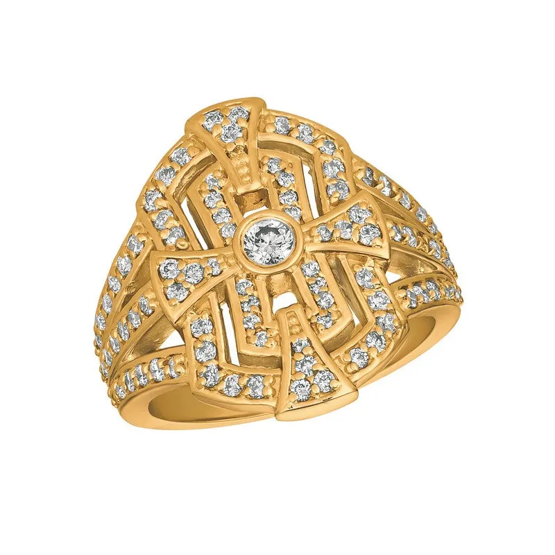 DIAMOND RING 14K GOLD (0.87 CTW) 2