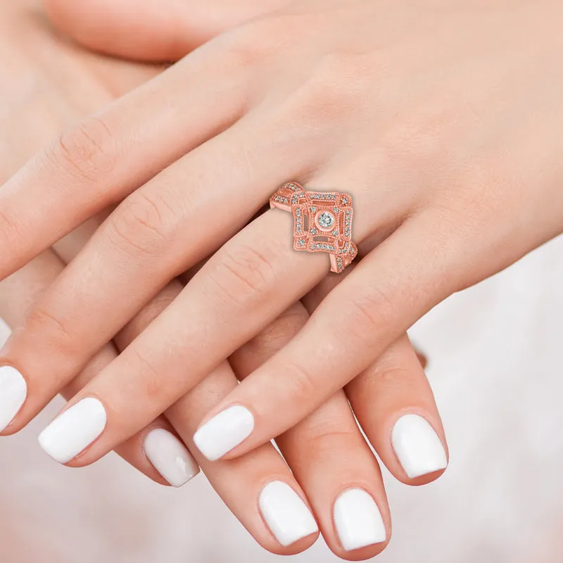 DIAMOND RING 14K OLD (0.54 CTW)